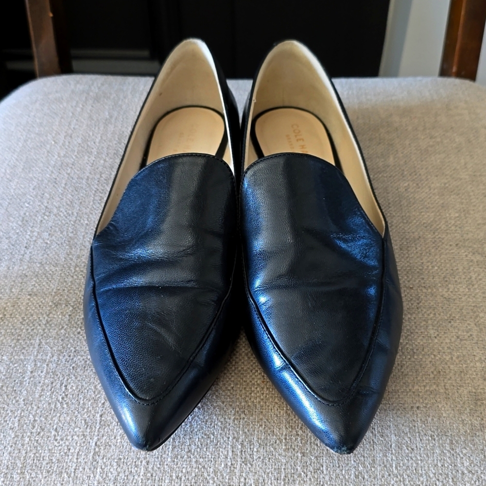 Cole Haan Black Pointed Flats Size 7.5 B